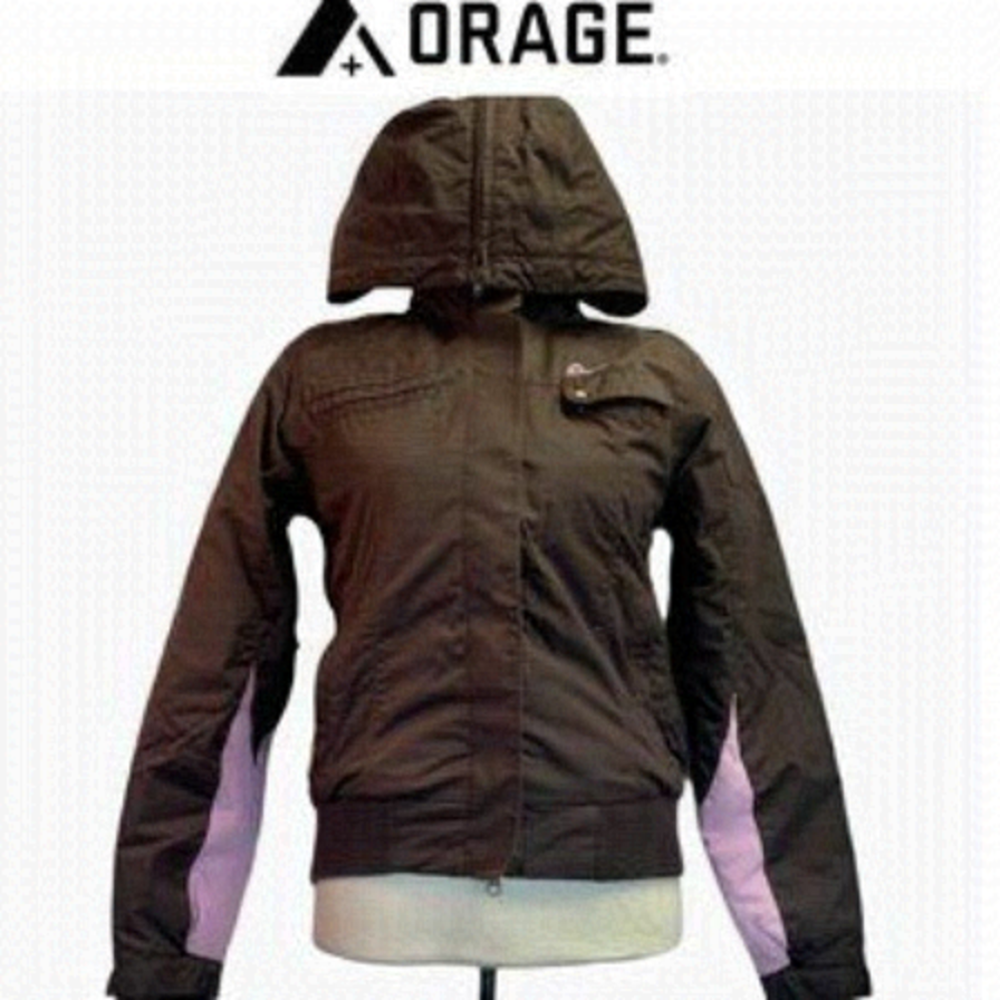 Orage Brown winter ski jacket coat size small